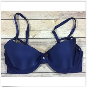 🌿Victorias Secret Strappy Lined Demi Bra 32C Navy